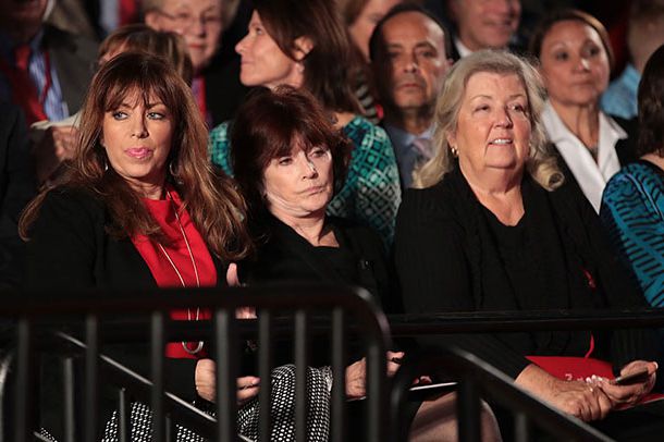 Paula Jones, Kathleen Willey and Juanita Broaddrick watch the second debate